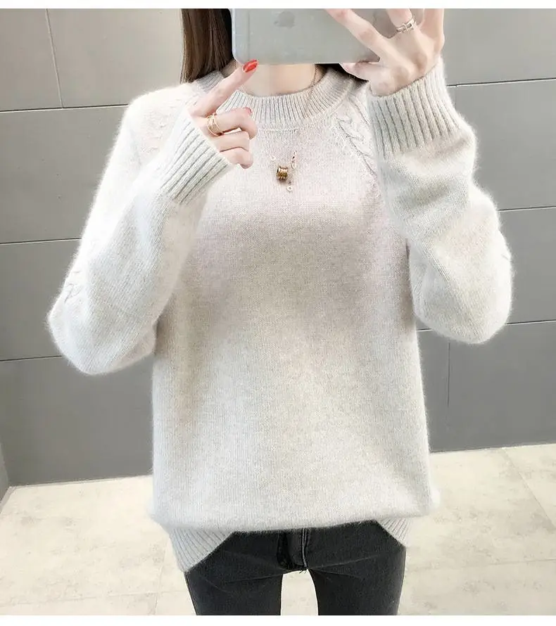 香港怀柔女针织套头羊毛衫义乌5一10元服装批发毛呢外套女中长款韩版