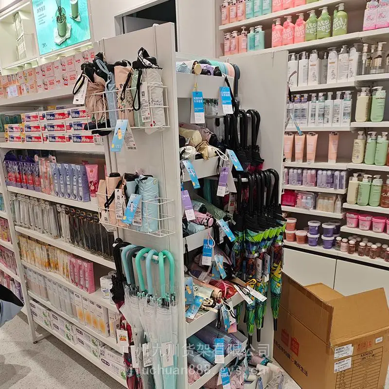 产品展示柜超市便利店货架置物架多层展示架简易自由组合鞋子展架