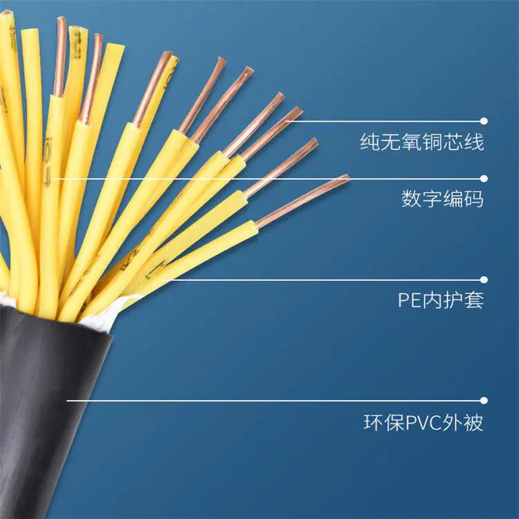 矿用软铜丝控制电缆 MKVVR 4*0.75 4芯煤矿用控制线
