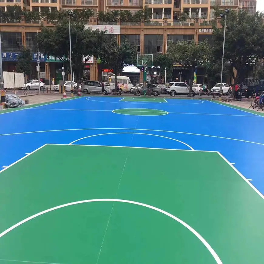 大连硅pu篮球场,篮球场塑胶厚度