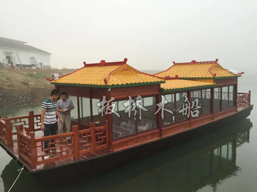 旅游木船 复古画舫船 丹东定制