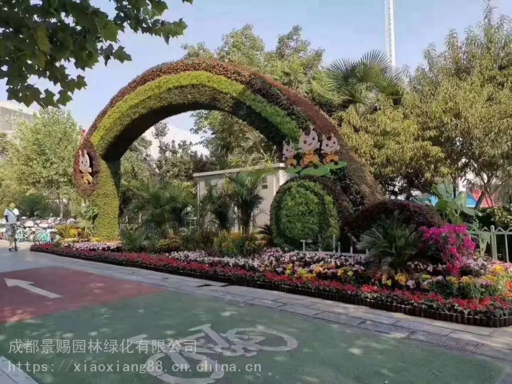 成都市郫都区绿雕造型厂家 ,创意抽象绿雕创意真植物仿真植物绿雕