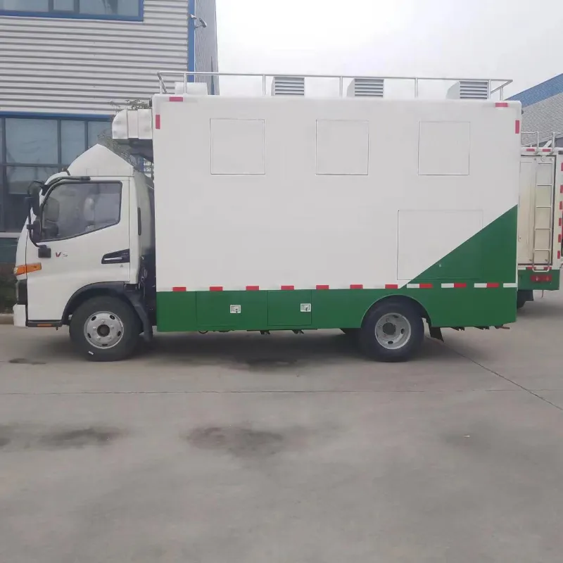 蓝牌江淮康铃施工工地流动快餐车后勤保障炊事车