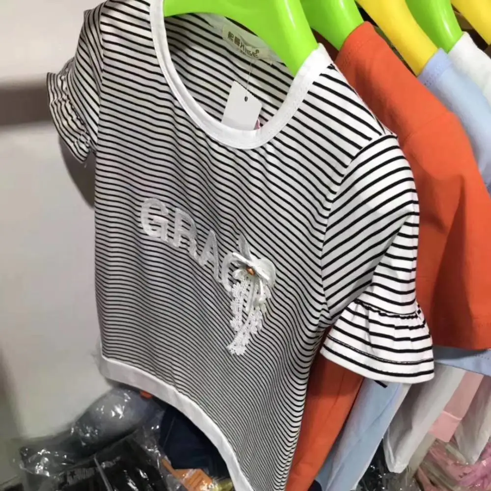 广东佛山服装城女童t恤半袖包邮 小孩子夏装套装半袖摆地摊卖童装15元模式
