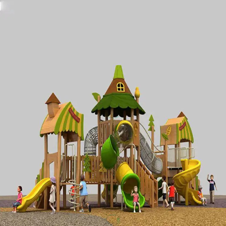 幼儿园木质滑梯户外大型儿童黄花梨木景区木制攀爬架钻网组合