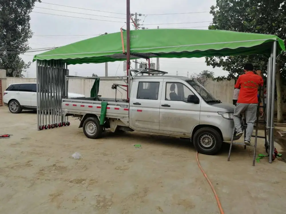 制作郑州地区伸缩蓬电动推拉篷防雨棚款式新颖