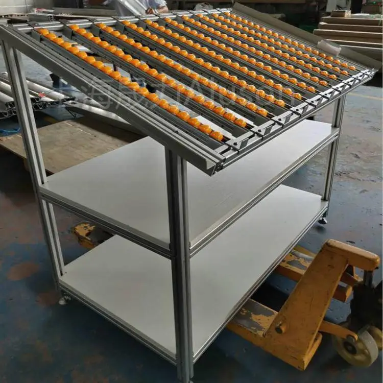 移动性物料整理架 工业铝型材框架 仓储三层多功能物料架