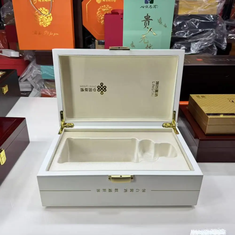 黑色烤漆木盒 熊胆粉木盒包装 清心丸木盒包装 白酒木盒定做