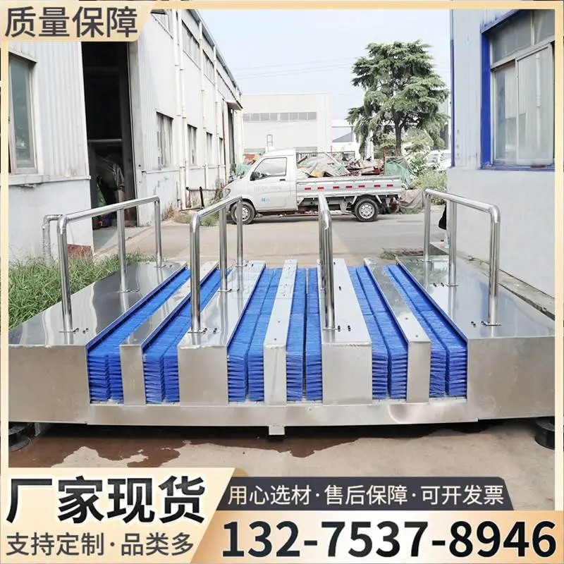 单通道无动力型不锈钢材质靴帮靴面清洁设备双通道感应出水洗靴机