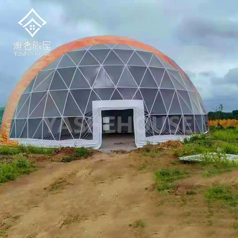 上海大型商业展览活动圆形穹顶投影帐篷房 4S店活动篷房