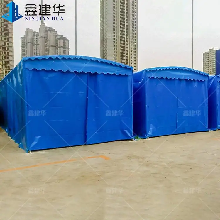 推拉雨棚 移动 移动式防雨棚 安装视频盐山