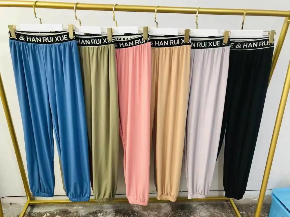 广东湛江女休闲裤品牌大全 款式快手直播拿源几块钱棉质女式休闲裤