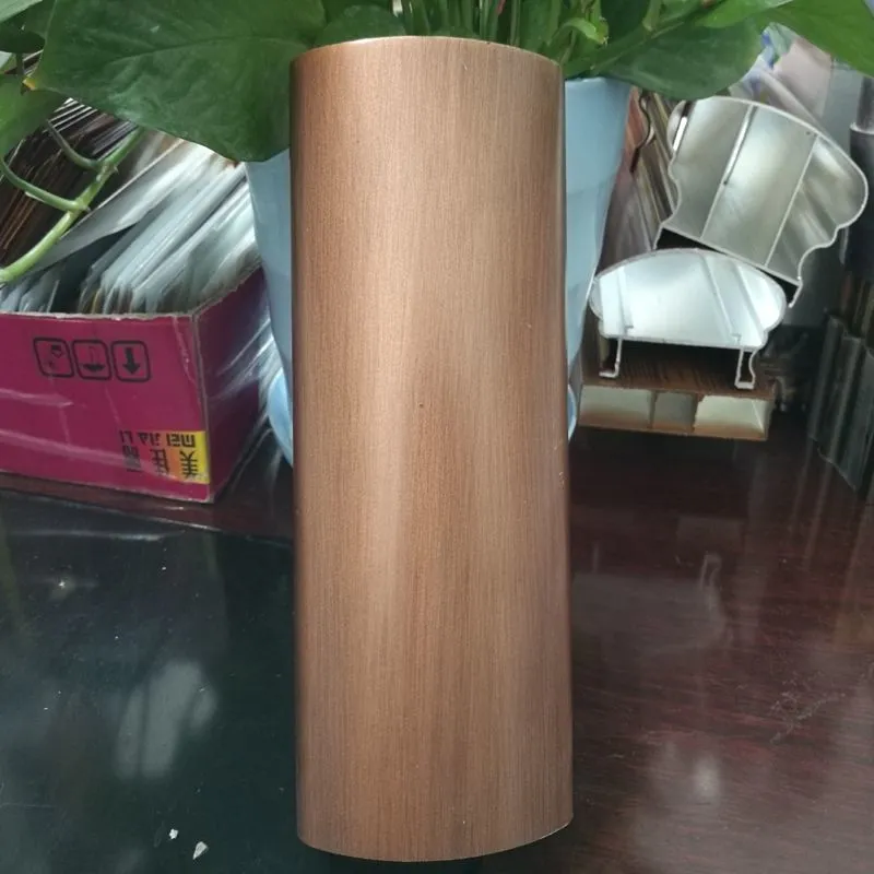 国钜木纹铝合别墅欧式楼梯扶手栏杆耐候仿铜拉丝金***大气