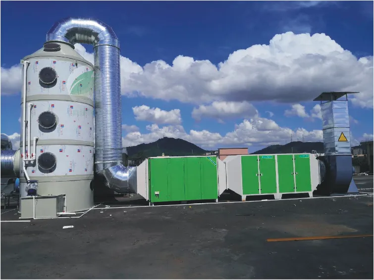 大岭山有机废气活性炭吸附箱 水喷淋除尘设备工程 废气处理装置
