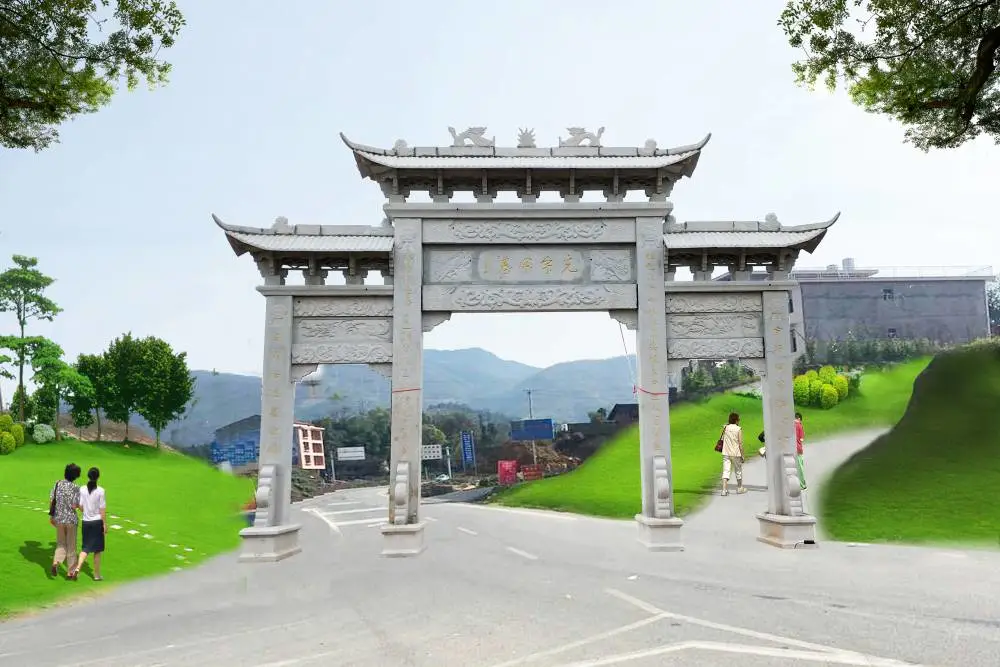 湖南张家界村庄石大门旅游区简易牌坊报价表新颖石雕