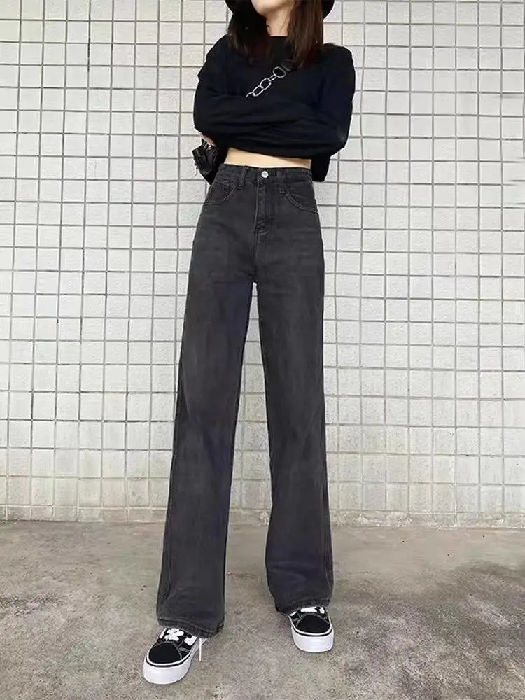 牛仔裤女宽松阔腿搭配外套店面跑量货源尾货均码女士棉衣羽绒服