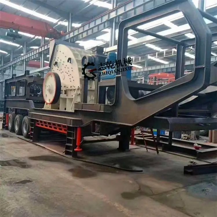 露天矿移动破碎站 流动式建筑垃圾破碎车 移动破碎洗沙机设计案例