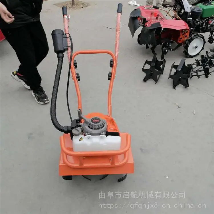 启航汽油背负式旋耕锄草机 多功能锄草机操作视频 便携式锄草机