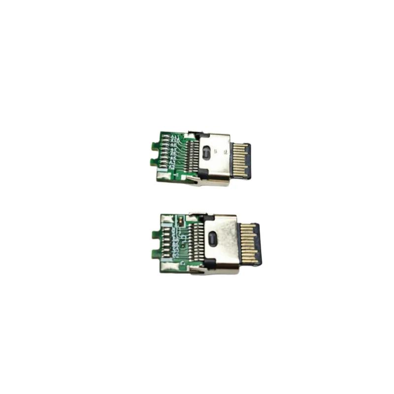 TYPE-C 24P母座 舌片外漏3.25mm 带板17个焊点 无卡勾 黑色胶芯