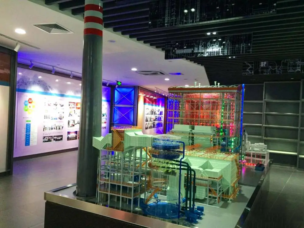 同轴布置燃气-蒸汽轮机发电模型 燃气轮机组机岛模型科普展示加工