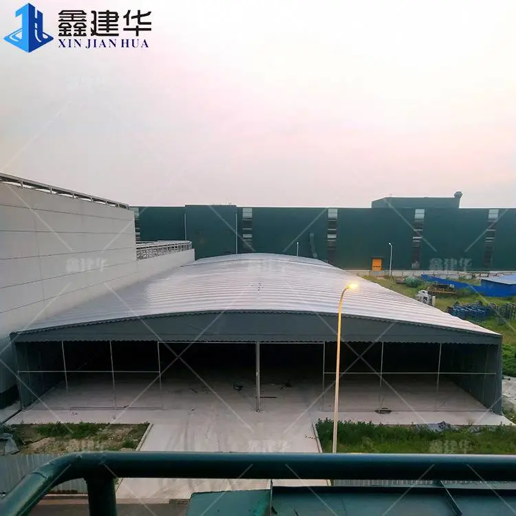 包头石拐物流园移动遮阳篷 厂家遮阳大型仓库雨棚原理