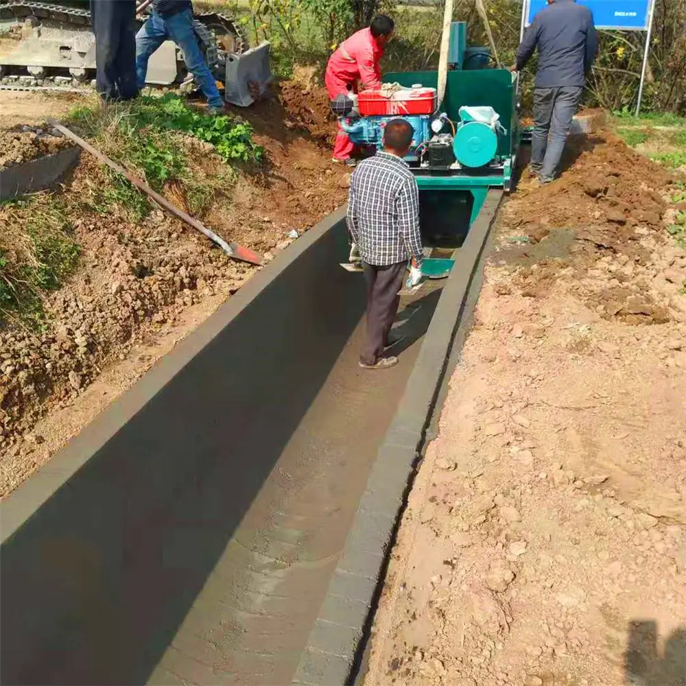 高速公路V型水渠成型机 全自动水渠滑膜机 进口U型水渠成形机
