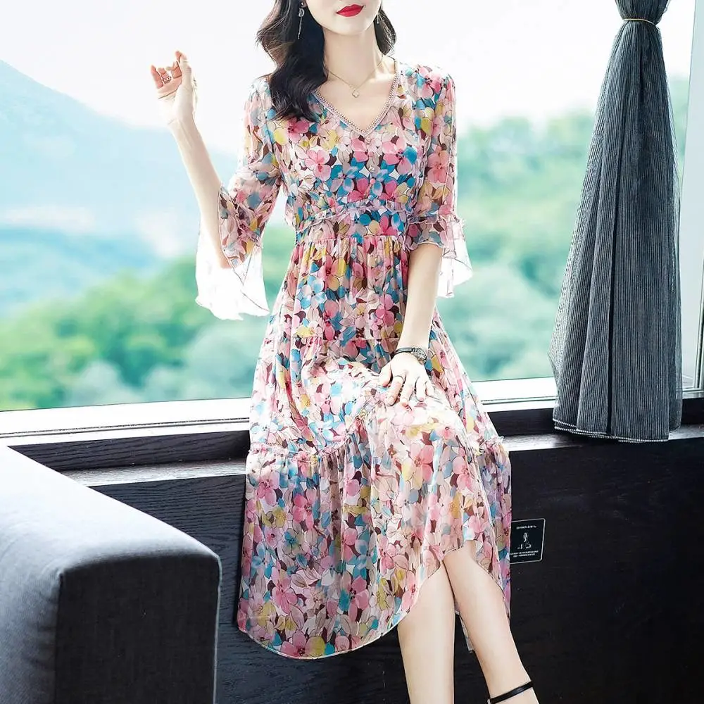 服装批发代理抽褶显瘦褶皱中长裙子一元购衣服