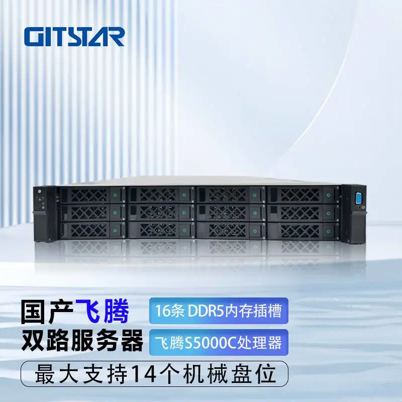 集特（GITSTAR） 国产飞腾S5000C机架式2U双路服务器 GSC-2000-12