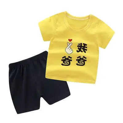 四川宜宾短袖套装印花宝宝T恤夜市摆摊创业衣服批发夏季童套装女童短袖