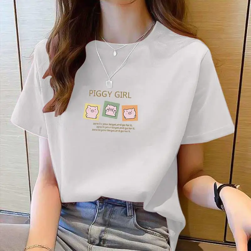 广州品牌尾货市场女式t恤短袖潮流前线女装针织衫短袖体恤批发