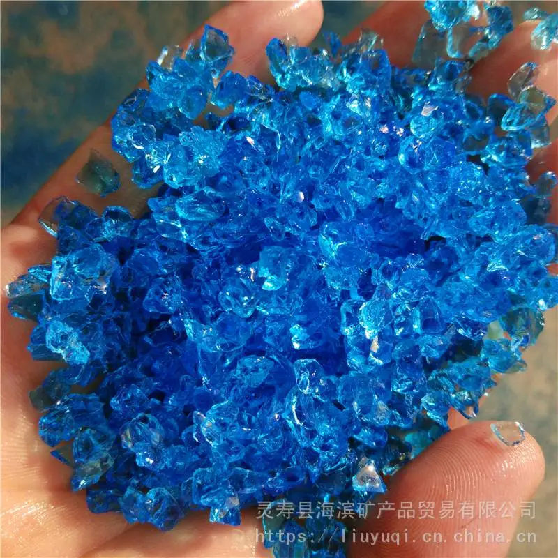 供应8-16目玻璃砂 山西水磨石地面用玻璃砂 大块彩色玻璃