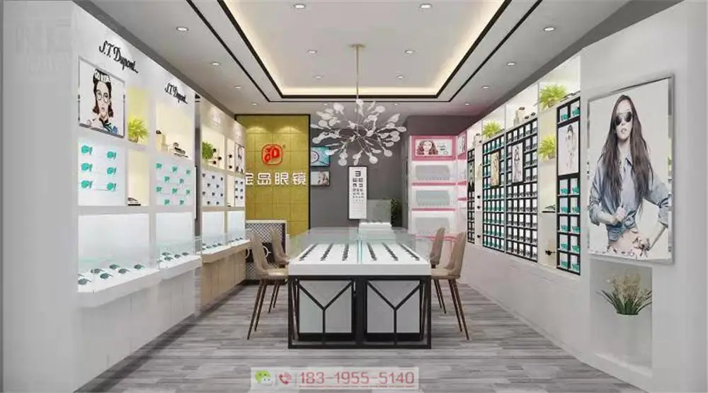 生态板眼镜展示柜台/河北邯郸新款打火机男士皮带展示柜客户返图