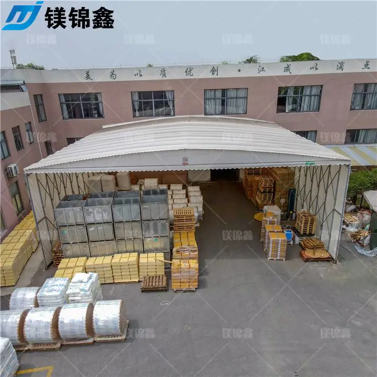 常熟夜宵大排档活动篷 电动移动仓库篷棚 可上门测量