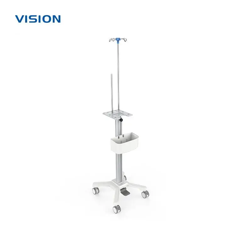 移动输液架推车 VISION 23138带托盘储物盒 五星底座万向脚轮