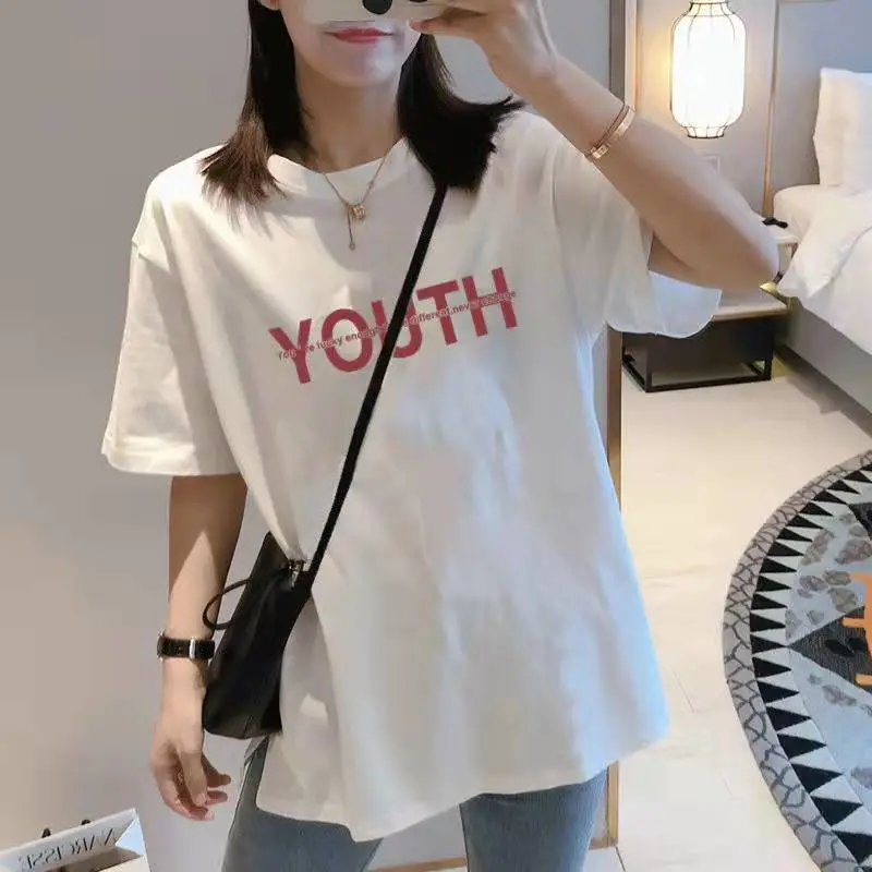 广西北海银海女士服装搭配精梳棉T恤地摊杂款服装批发