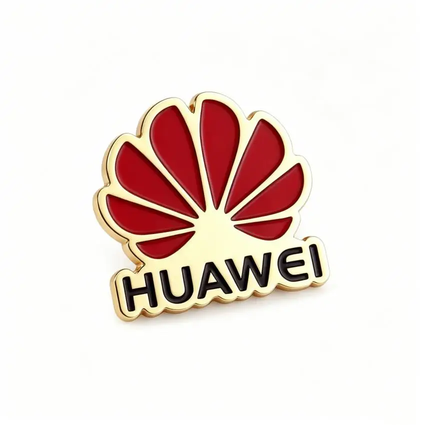 企业 LOGO 金属徽章员工工牌佩戴别针黄铜材质