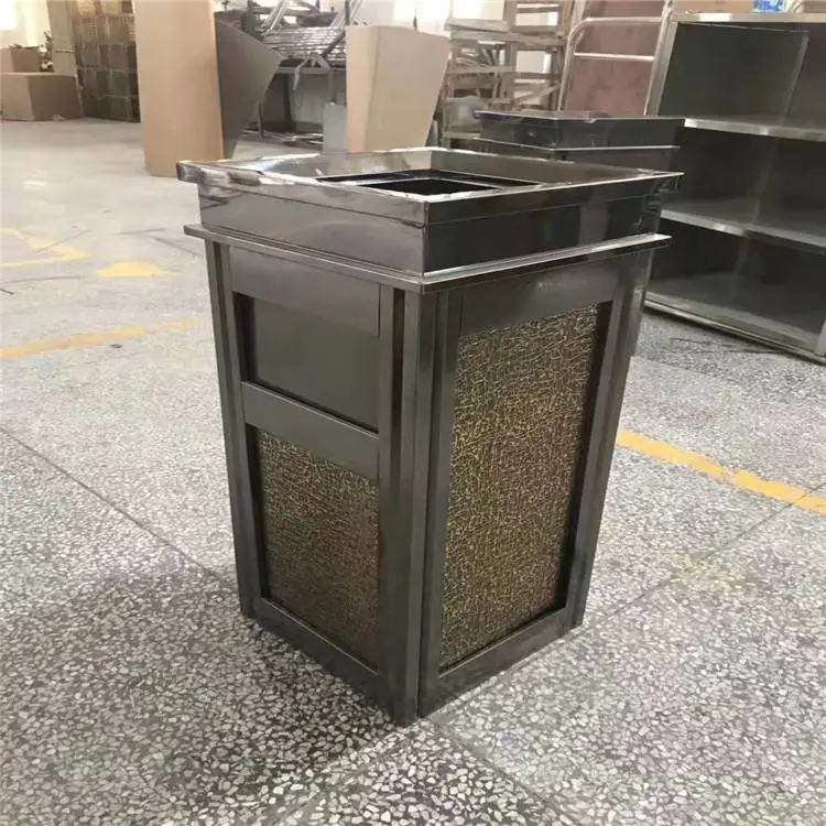 通辽 ***小区精品定制垃圾桶来图定制 多尺寸不锈钢垃圾桶 车库车站垃圾桶