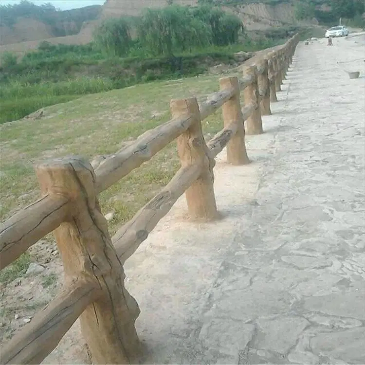 水泥仿树皮护栏 仿木栏杆 水泥仿木栏杆生产 仿木栏杆原产地