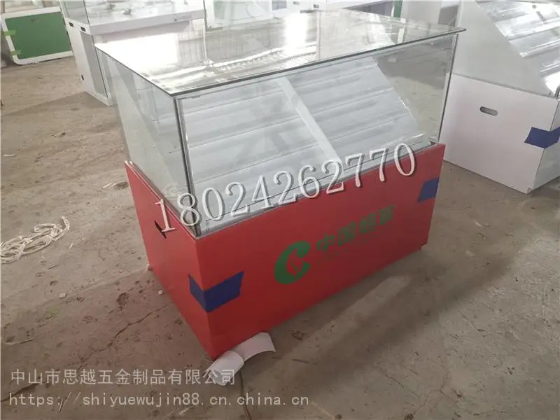 木质烤漆烟柜展示柜商场超市专用带收银台陈列柜