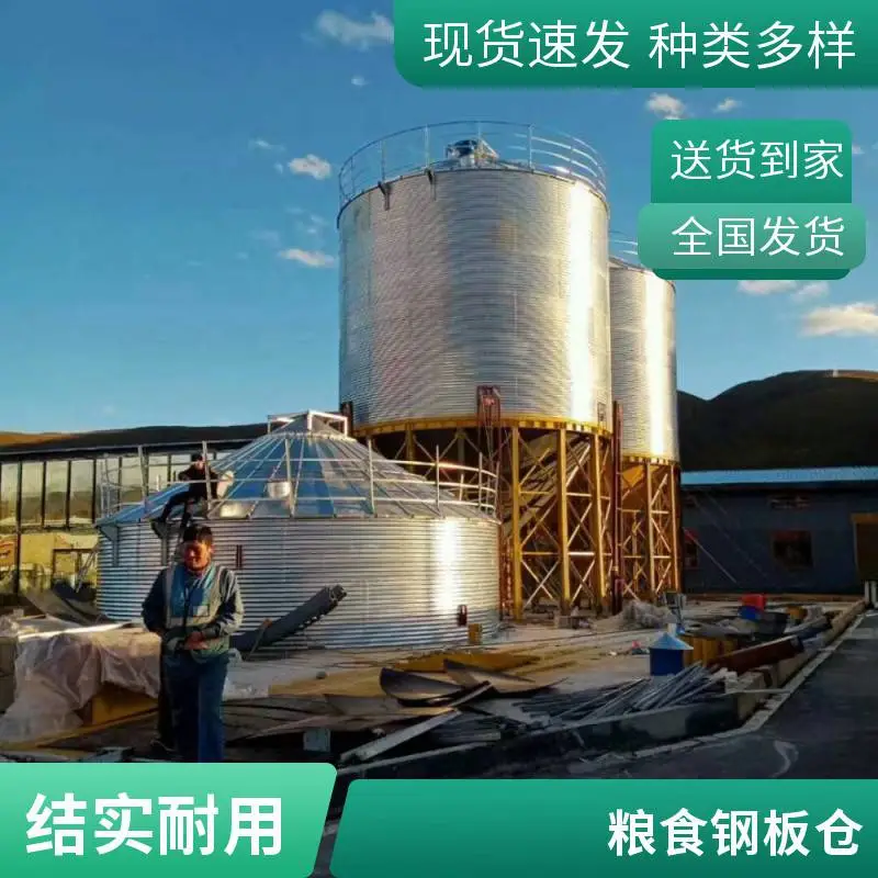 康亁 1500吨装配式储粮仓 玉米小麦钢板仓 防潮隔热 镀锌粮食立筒仓