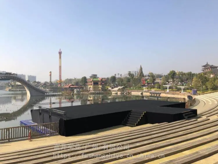 设计搭建水上临时舞台 烟花汇演浮筒平台 水上体育赛事浮动码头出租k