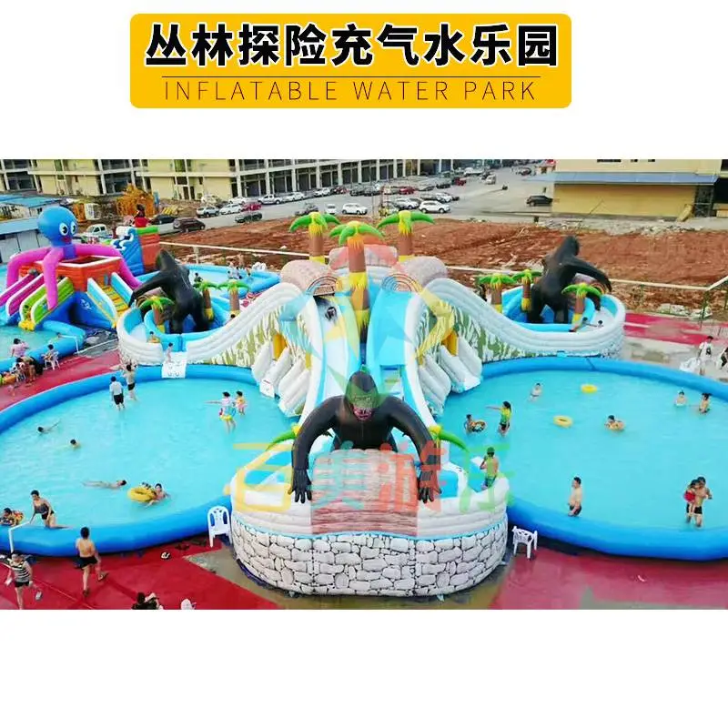 香港门头沟充气水滑梯充气水上城堡可定制