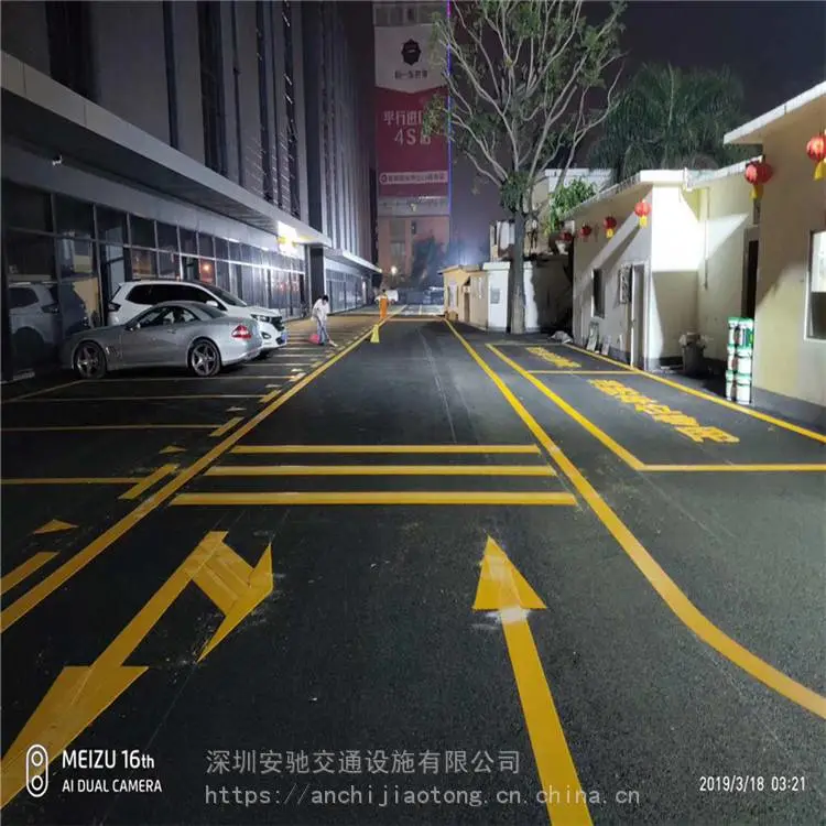 深圳厂房热熔划线 检测站热熔标线施工多年经验