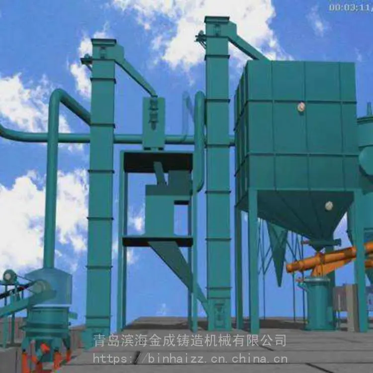 中国滨海金成呋喃树脂砂线再生设备助力生产自动化