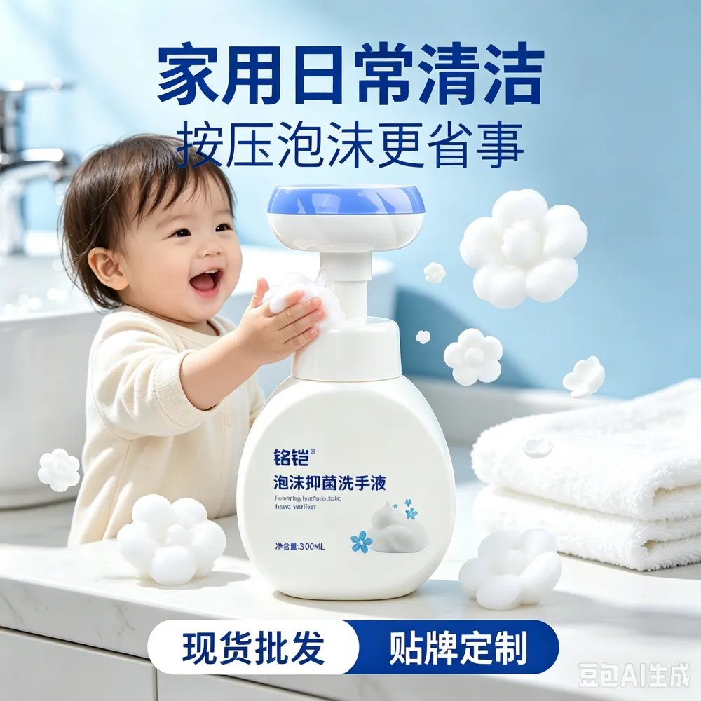 儿童泡沫洗手液300ml抑菌家用OEM代工直供