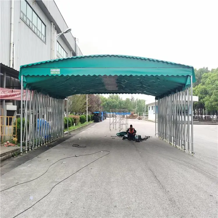 淮安涟水 电动遮阳棚伸缩式雨棚 电动伸缩蓬 小跨度成品安装简单