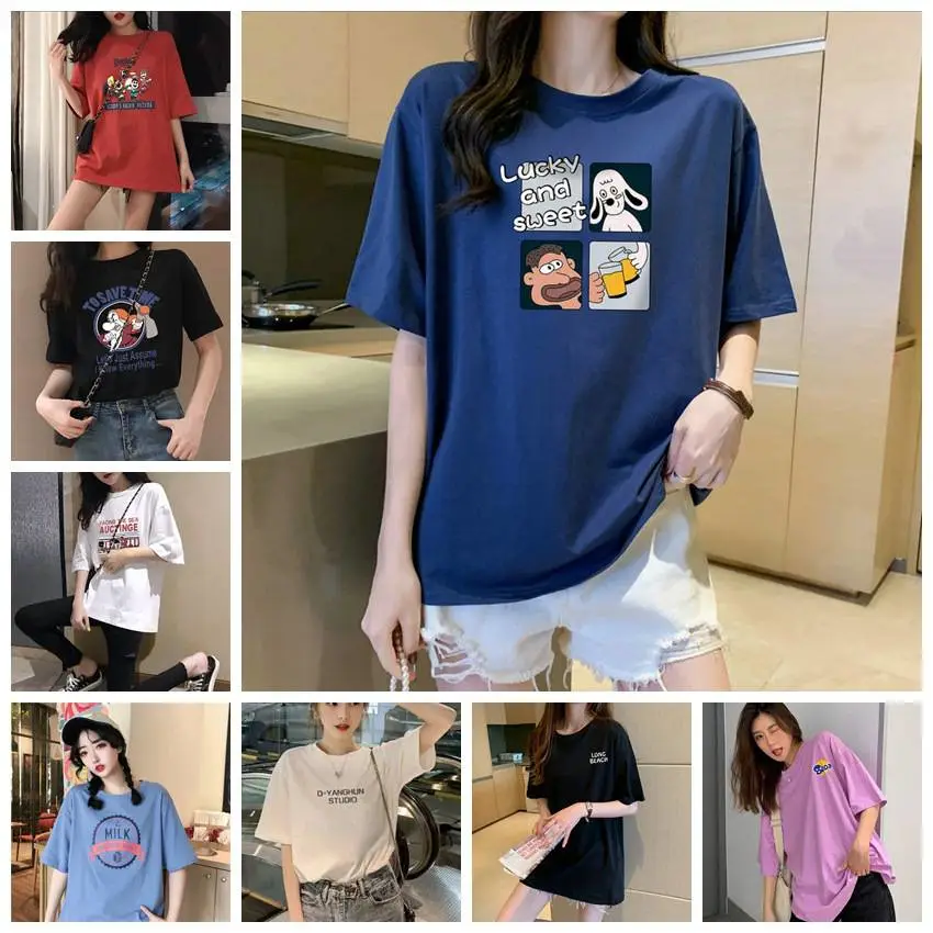 女式T恤服装尾货走份想做服装批发去那拿货加肥加大码200斤