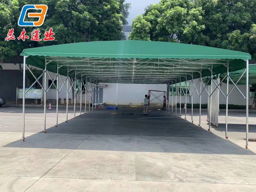 户外遮阳蓬 移动推拉雨棚 伸缩活动篷