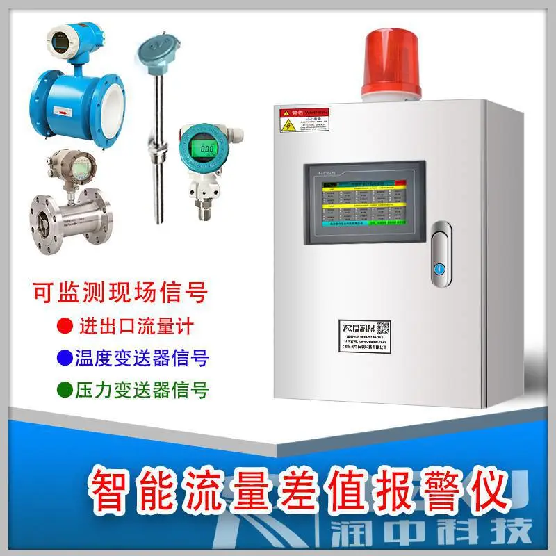 中频炉进出口水流量差值报警仪温度压力显示报警器炼钢厂冷却回水