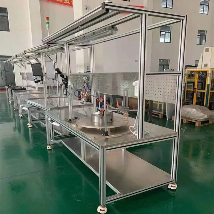 车间工业铝合金型材生产qc组装工作台 多功能铝型材操作台